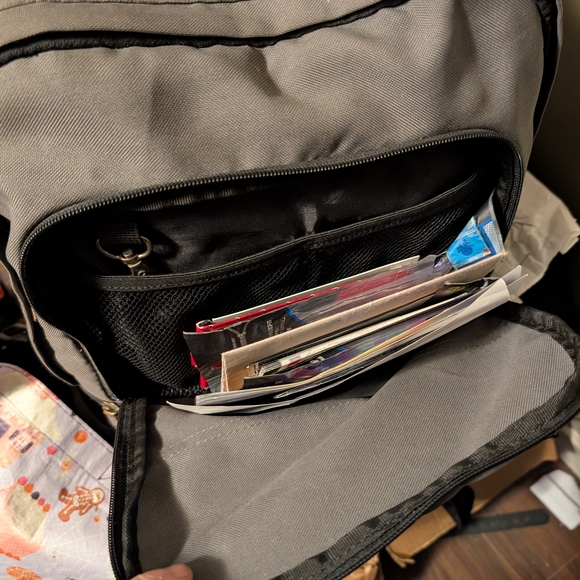 Gray Canvas Backpack - Picture 4 of 5